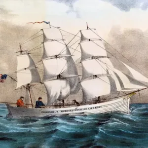 The Miniature Ship Red, White, and Blue Print 1866 The Miniature Ship Red, White, and Blue Print 1866