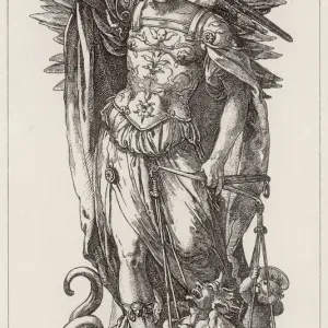 Saint Michael Print, a depiction of the warrior angel Saint Michael Print, a depiction of the warrior angel