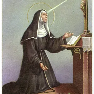 Saint Rita Praying Print - 1377-1447 Italian Nun and Saint Saint Rita Praying Print - 1377-1447 Italian Nun and Saint