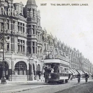 Circa 1904 Print of The Salisbury Hotel, Harringay, London Circa 1904 Print of The Salisbury Hotel, Harringay, London