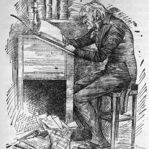 Scrooge at his Desk Print Scrooge at his Desk Print