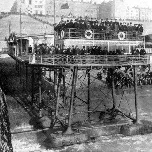 Print of Sea trip by rail, Brighton electric railway Print of Sea trip by rail, Brighton electric railway