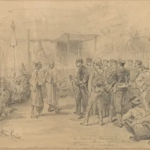 In Search of Dacoits Print, Burma War Sketch, circa 1855 In Search of Dacoits Print, Burma War Sketch, circa 1855
