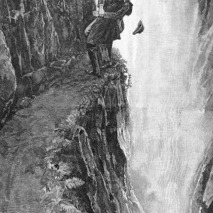 Sherlock Holmes and Moriarty Struggle in The Final Problem Print Sherlock Holmes and Moriarty Struggle in The Final Problem Print