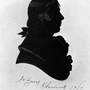 Silhouette Portrait of Robert Burns Print, 1787 Silhouette Portrait of Robert Burns Print, 1787