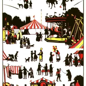 Travelling Fair Print - H. L. Oakley Silhouette Travelling Fair Print - H. L. Oakley Silhouette