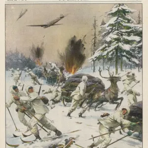 Soviet Air Attack on Finnish Supply Train Print Soviet Air Attack on Finnish Supply Train Print