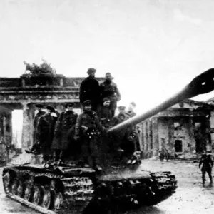 Soviet Heavy Tank in Berlin; Second World War, 1945 Print Soviet Heavy Tank in Berlin; Second World War, 1945 Print