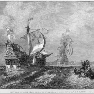 Print of the Spanish Armada Defeated, 1588 Print of the Spanish Armada Defeated, 1588