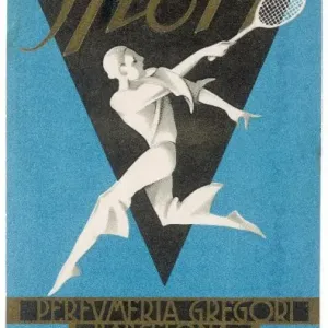1930s Tennis Player Backhand Print 1930s Tennis Player Backhand Print