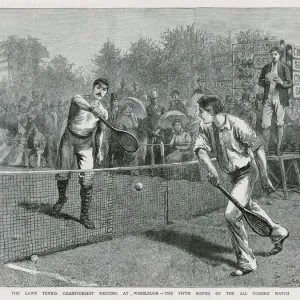 Wimbledon Semi-Final Print: Lawford vs Renshaw Wimbledon Semi-Final Print: Lawford vs Renshaw