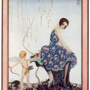 Cupid the Tyrant Print: Forcing Love on a Springtime Maiden