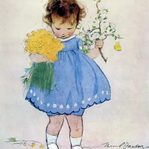 Spring Flowers Print by Muriel Dawson