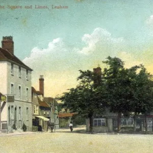 The Square & Limes, Lenham Print, Kent, England 1900s The Square & Limes, Lenham Print, Kent, England 1900s