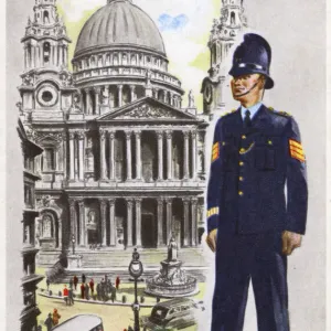 St Pauls Cathedral Print circa 1950 St Pauls Cathedral Print circa 1950
