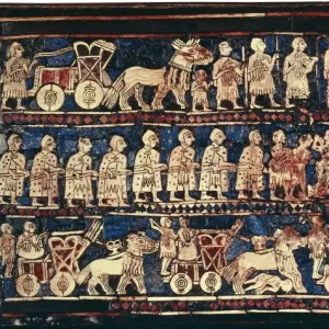 La Estándar de Ur, 2600-2400 a.C., Pánel de la guerra La Estándar de Ur, 2600-2400 a.C., Pánel de la guerra