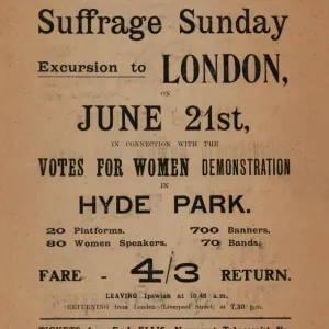 Suffragette Demonstration Hyde Park 1908 Print Suffragette Demonstration Hyde Park 1908 Print