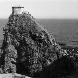 Cromarty Sutor Stacks Print, 1950s Cromarty Sutor Stacks Print, 1950s