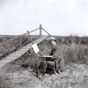 Sylvester Stannard at Work in Southwold Print, circa 1910 Sylvester Stannard at Work in Southwold Print, circa 1910