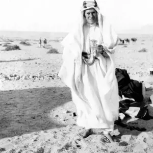 T E Lawrence Print: Arab Revolt Liaison circa 1916-1918 T E Lawrence Print: Arab Revolt Liaison circa 1916-1918