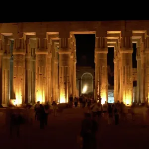 Egypt Temple of Luxor Night View Print Egypt Temple of Luxor Night View Print