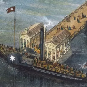 Thames Paddle Steamer Print Thames Paddle Steamer Print