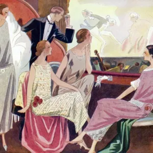 In a Theatre Box Print, Opera Comique, Paris In a Theatre Box Print, Opera Comique, Paris
