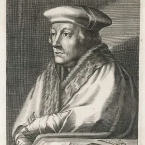 Thomas Cromwell Print - Engraved Portrait of a 16th-Century Statesman Thomas Cromwell Print - Engraved Portrait of a 16th-Century Statesman