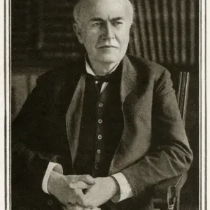 Thomas Edison Print, 1917 Thomas Edison Print, 1917