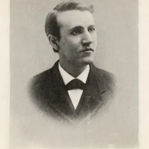 Thomas Edison Print - Young American Inventor in Mora NY Thomas Edison Print - Young American Inventor in Mora NY