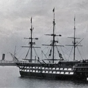 Training Ship HMS Conway Print 1898 Training Ship HMS Conway Print 1898