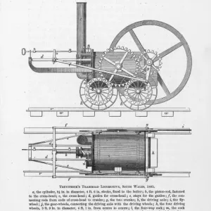 Trevithick Tramroad Loco Print, South Wales
