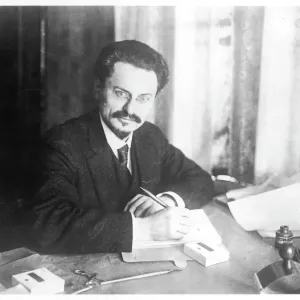 Leon Trotsky at Desk Print, Brest-Litovsk 1918 Leon Trotsky at Desk Print, Brest-Litovsk 1918