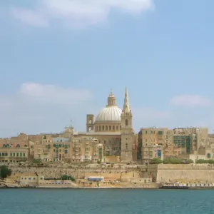 Valletta Print: Marsamxett Harbour View Valletta Print: Marsamxett Harbour View