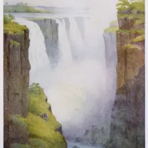 Victoria Falls Print on River Zambesi Victoria Falls Print on River Zambesi