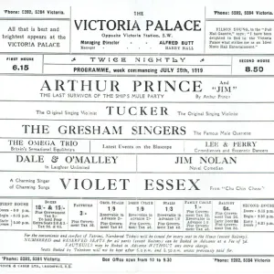 Programm des Victoria-Palast-Theaters Programm des Victoria-Palast-Theaters