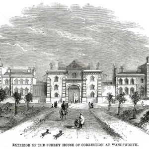 Wandsworth Prison Exterior View Print 1862 Wandsworth Prison Exterior View Print 1862