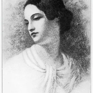 Virginia Poe Print - Early 19th Century Engraving of Edgar Allan Poe's Wife Virginia Poe Print - Early 19th Century Engraving of Edgar Allan Poe's Wife
