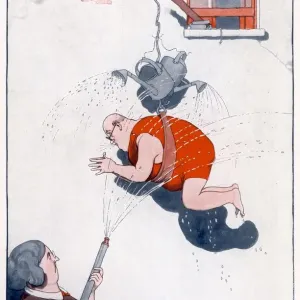 Heath Robinson's Home Training for Channel Swim Print Heath Robinson's Home Training for Channel Swim Print