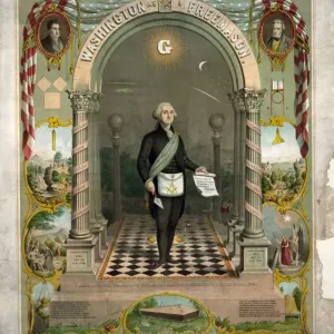 George Washington as a Freemason Print, c1866 George Washington as a Freemason Print, c1866