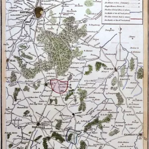 Wasserloo 4 Blasen- und Kartenplan vom Jahre 1815 Wasserloo 4 Blasen- und Kartenplan vom Jahre 1815