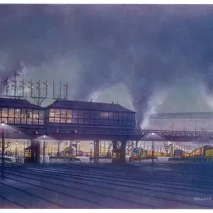 Waterloo Station Print at Night Waterloo Station Print at Night