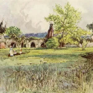 Waverley Abbey Print 1908 Waverley Abbey Print 1908