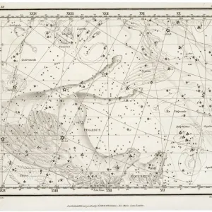 Whittaker Star Map Print 12 Featuring Pegasus Constellation Whittaker Star Map Print 12 Featuring Pegasus Constellation