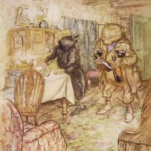Willows Print: Rat & Beer Rat and Mole, 1908 Willows Print: Rat & Beer Rat and Mole, 1908