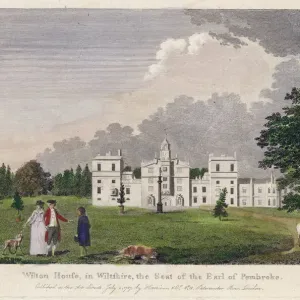 Wilton House Print 1787 Engraving Wilton House Print 1787 Engraving