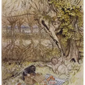 The Water Rat and Mole Picnic Print, 1908 The Water Rat and Mole Picnic Print, 1908