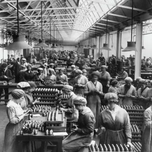 Women Workers Packing Fuse Heads in World War I Print Women Workers Packing Fuse Heads in World War I Print