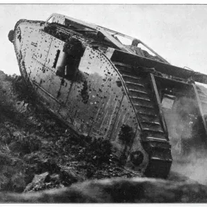 British Tank Print, WW1 Era British Tank Print, WW1 Era
