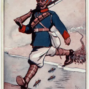 La Primera Guerra Mundial Carta de postre India se une La Primera Guerra Mundial Carta de postre India se une